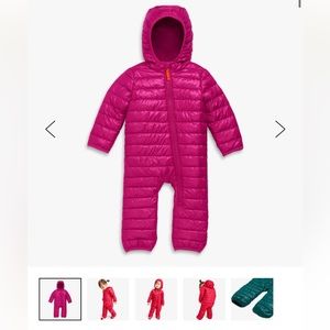 NWT infant pink snowsuit / puffer suit with hood 💕